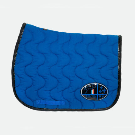 Jump'in - Tapis de selle CSO Jumpad écusson Ovale Bleu Roi Noir