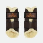 Kentucky Horsewear - Guêtres Fermées Cuir Sheepskin Antérieures Marron