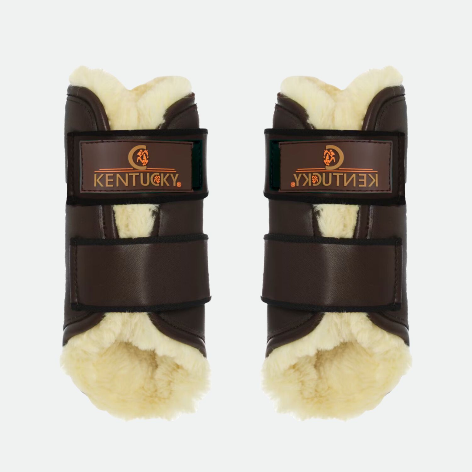 Copie-de-Sans-titre Kentucky Horsewear - Guêtres Fermées Cuir Sheepskin Antérieures Marron – Image 1