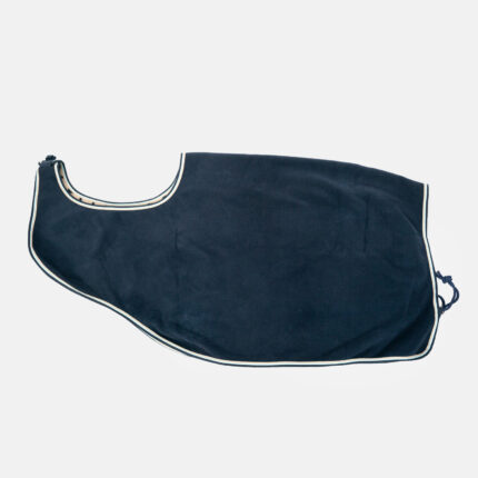 Horseware - Couvre-Rein Rambo Fleece Competition Bleu Marine, Beige