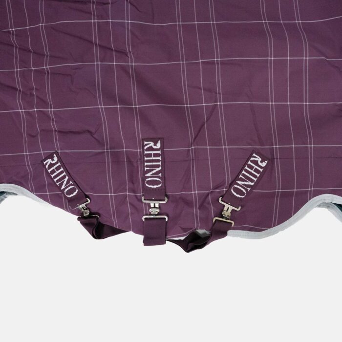 Horseware - Couvertures d’extérieur Rhino Vari-Layer 450g Plus Bordeaux à carreaux – Image 4