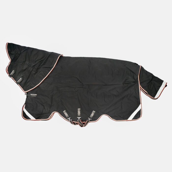 Horseware - Couvertures d’extérieur Rambo Supreme 160080D 420g Heavy Noir, orang – Image 1