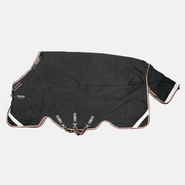 Horseware - Couvertures d’extérieur Rambo Supreme 160080D 420g Heavy Noir, orang – Image 2