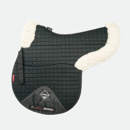 Lemieux - Tapis De Cso Mixte En Forme De Selle Doublé Sur La Moitié Merino Noir
