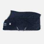 Horseware - Couverture Rambo Deluxe Fleece Grand Prix Bleu Marine, Beige, Blanc