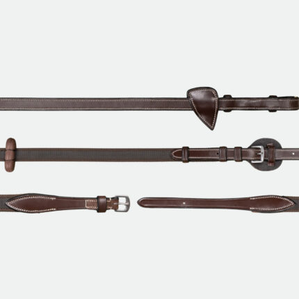Dy'On - Rênes Ajustables 5/8 Collection Us Jumping Marron