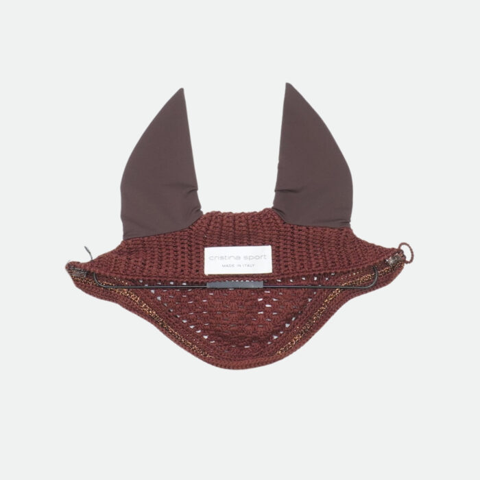 Cristina Sport - Bonnet Court Strass Marron Foncé – Image 2