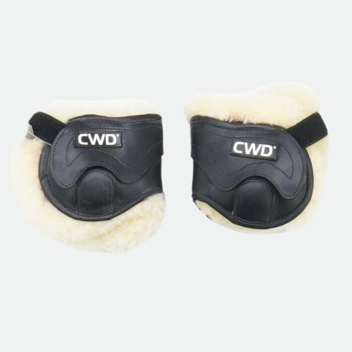 Cwd Sellier - Protège Boulets Velcro Imitation Mouton Noir – Image 1