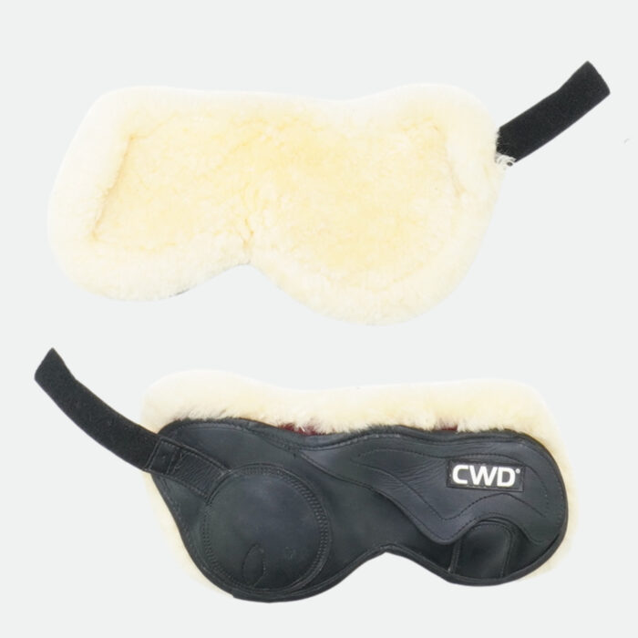 Cwd Sellier - Protège Boulets Velcro Imitation Mouton Noir – Image 2