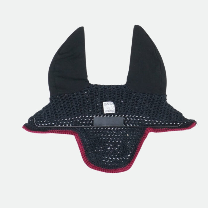 Gem Equitation - Bonnet Personnalisé court Logo Noir / Bordeaux – Image 2