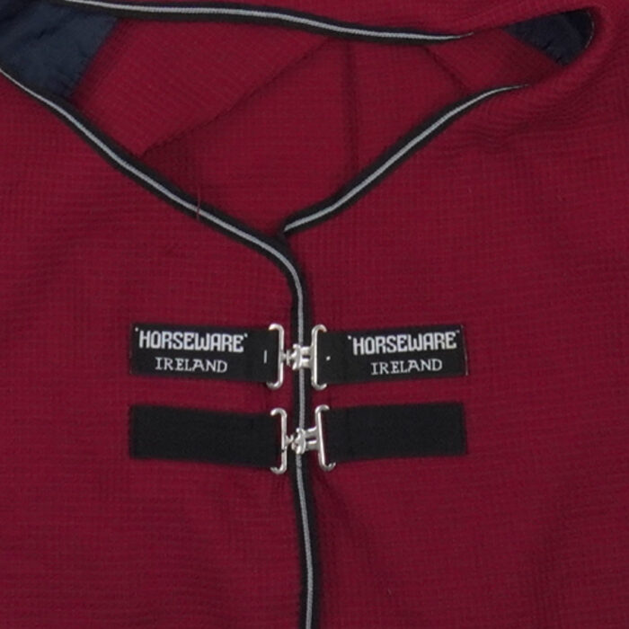 Horseware - Chemise Séchantes Rambo Techni-Waffle Cooler Bordeaux, Noir – Image 2