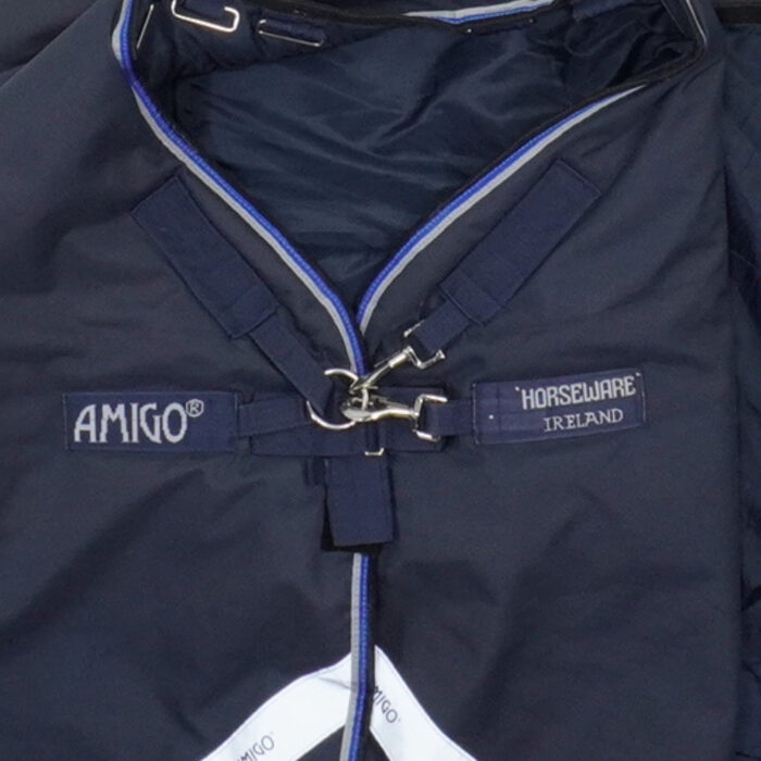 Horseware - Couverture D’Extérieur Amigo Bravo 12 Original 400G Marine, Argent – Image 2