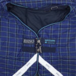 Horseware - Couverture D’Extérieur Rhino 450G Marine À Carreaux, Indigo – Image 2