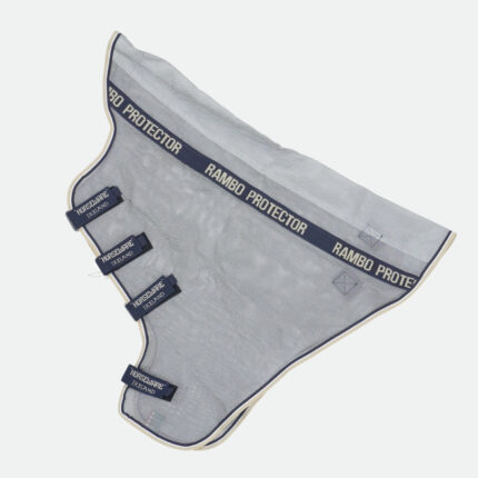 Horseware - Couvre-cou Anti Mouches Rambo Protector Neck Cover Argent, Marine,