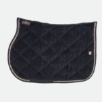 Ju&Pa - Tapis De Cso Velours Galon Disco Bleu Bord Noir Noir
