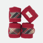 Rg Italy - Bandes De Polo Personnalisé Bordeaux écossais