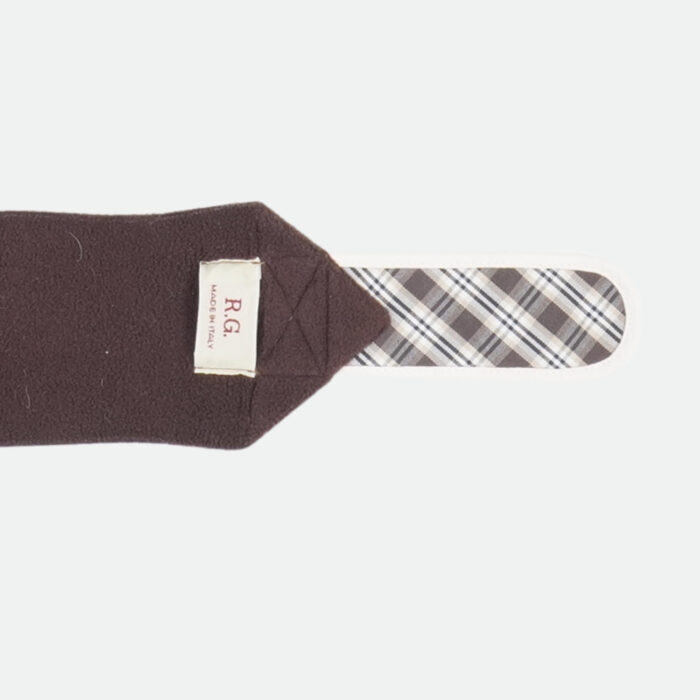 Rg Italy - Bandes De Polo Personnalisé Marron Carreaux – Image 2