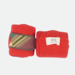 Rg Italy - Bandes De Polo Set de 2 Personnalisé Rouge / Marron