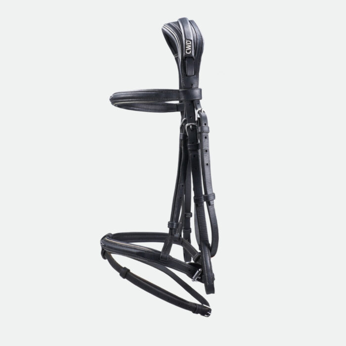 Cwd Sellier - Bridon Anatomique Muserolle Française Sport Color Noir / Gris – Image 4
