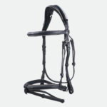 Cwd Sellier - Bridon Anatomique Muserolle Française Sport Color Noir / Gris