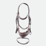 Dy'On - Bridon Muserolle Combinée Large Dressage Cuir Plat Collection Marron – Image 2
