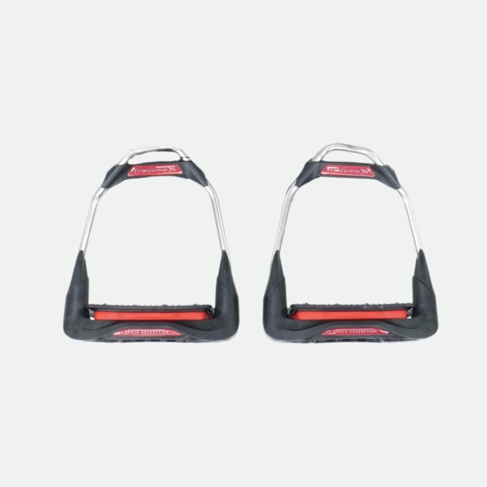 Freejump - Etriers Air’S Standard Oeil Orienté Planché Incliné Noir / Rouge – Image 1