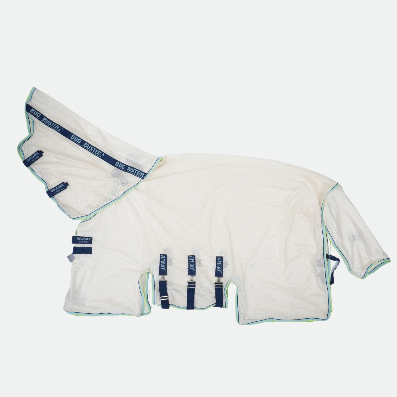 Horseware-Couvertures-anti-mouches-Amigo-Bug-Buster-Argent-Bleu-Citron-cheval-occasion-3-ART0710754 Horseware - Couvertures anti mouches Amigo Bug Buster Argent, Bleu, Citron – Image 1