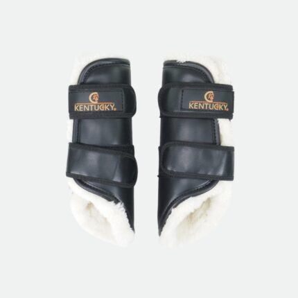 Kentucky Horsewear - Guêtres Fermées Cuir Sheepskin Postérieurs Noir