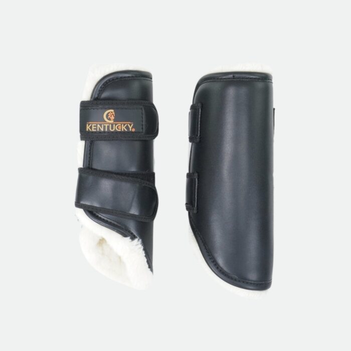 Kentucky Horsewear - Guêtres Fermées Cuir Sheepskin Postérieurs Noir – Image 2