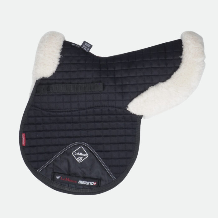 Lemieux - Tapis De Cso Merino + Cotton Gp Numnah Half Lined Noir / Naturel – Image 1