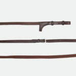 Childéric - Rênes Cuir Et Grip 5 / 8 Avec Taquets Marron – Image 2