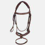 Cwd Sellier - Bridon Anatomique Muserolle Française Sport Color Châtaigne / Bleu – Image 2