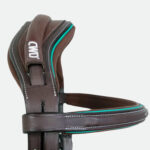 Cwd Sellier - Bridon Anatomique Muserolle Croisée Sport Color Châtaigne / Emeraude – Image 2