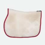 Ju&Pa - Tapis De Cso Coton Galon Cordelette Métal Argent Bord Bordeaux Bleu Mari – Image 2