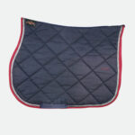 Ju&Pa - Tapis De Cso Coton Galon Cordelette Métal Argent Bord Bordeaux Bleu Mari