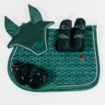 Kentucky Horsewear - Guêtres Ouvertes Bamboo Élastique Velvet Vert Sapin – Image 4