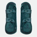 Kentucky Horsewear - Guêtres Ouvertes Bamboo Élastique Velvet Vert Sapin