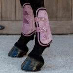 Kentucky Horsewear - Guêtres Ouvertes Bamboo Élastique Velvet Vieux Rose – Image 2