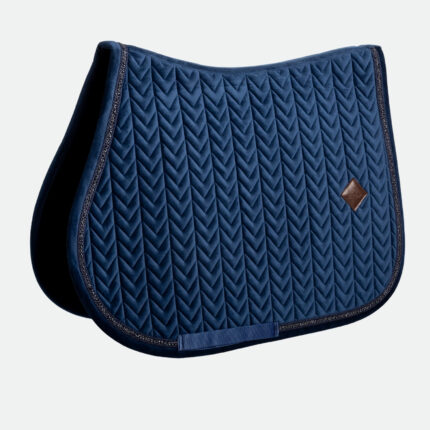 Kentucky Horsewear - Tapis De Cso Velvet Mini Pearls Marine