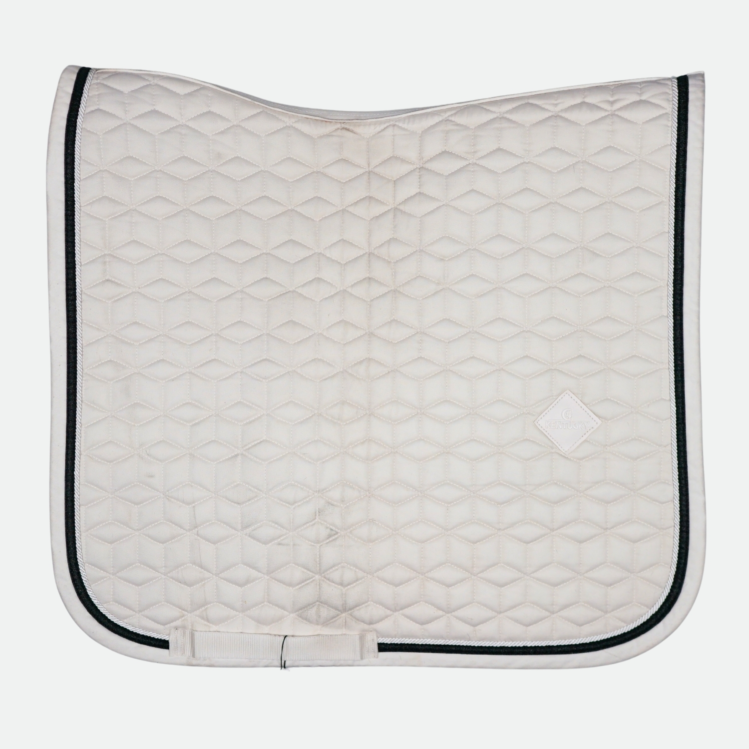 Kentucky-Horsewear-Tapis-De-Dressage-Glitter-Rope-Blanc-Noir-cheval-occasion-2-ART0468427 Kentucky Horsewear - Tapis De Dressage Glitter Rope Blanc / Noir – Image 1