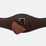Childéric - Sangle Anatomique Avec Cache Mousqueton Marron Coutures – Image 2