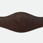 Childéric - Sangle Anatomique Avec Cache Mousqueton Marron Coutures – Image 3