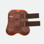 Cwd Sellier - Guêtres Ouvertes Velcro Néoprène Sport Color Châtaigne / Orange – Image 2