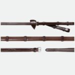 "Dy'On - Rênes A Alliances Caoutchouc 1/2"" Avec 7 Arretoirs Marron – Image 2