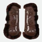 Kentucky Horsewear - Guêtres Ouvertes Bamboo Élastique Sheepskin Marron / Marron