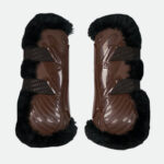 Kentucky Horsewear - Guêtres Ouvertes Bamboo Élastique Sheepskin Marron / Noir – Image 2