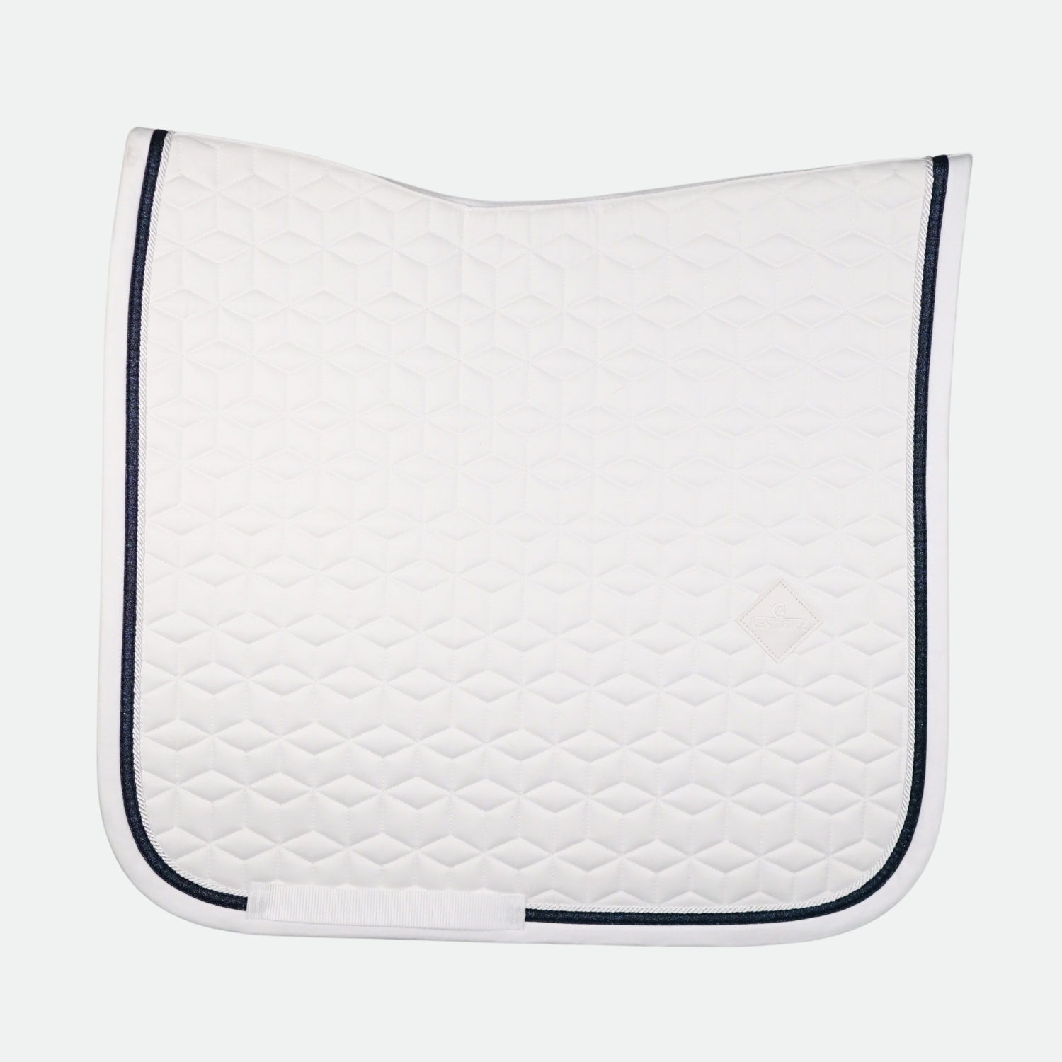 Kentucky-Horsewear-Tapis-De-Dressage-Glitter-Rope-Blanc-Marine-cheval-occasion-1-ART0468262 Kentucky Horsewear - Tapis De Dressage Glitter Rope Blanc / Marine – Image 1