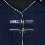 Horseware - Couverture De Box Rambo 400G Bleu Marine, Blanc – Image 2